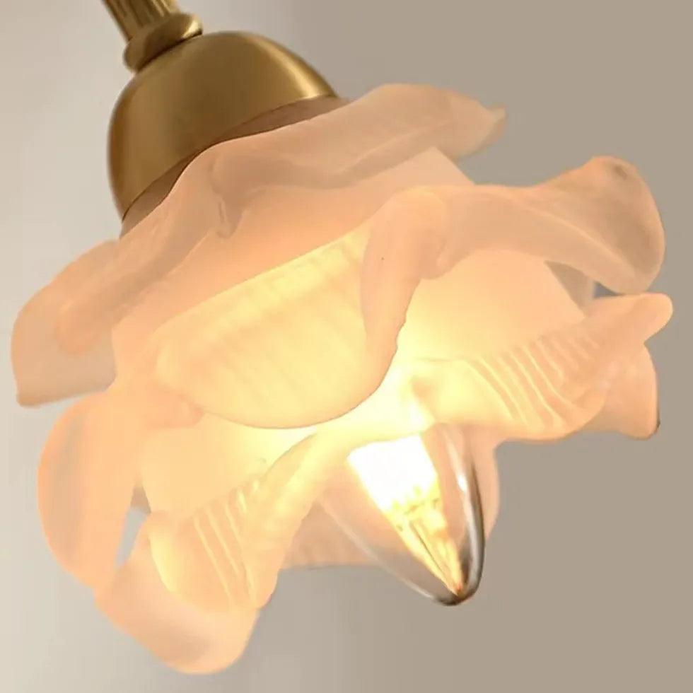 Petal glass Brass Vintage Wall Lights - Clowas