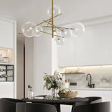 Line Glass Ball LED Modern Pendant Light - Clowas