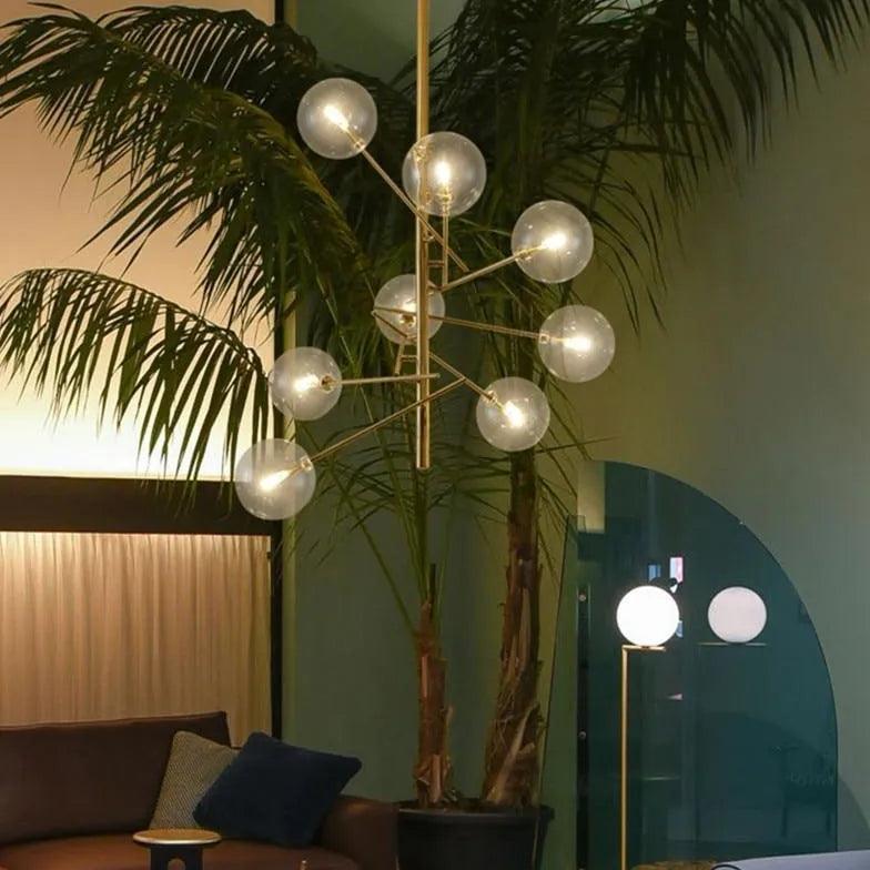 Line Glass Ball LED Modern Pendant Light - Clowas