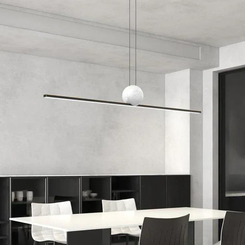 Linear Metal Minimalist LED Dining Room Pendant Light - Clowas