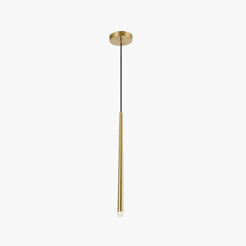 Linear Minimalist Gold Bedroom Pendant Light - Clowas