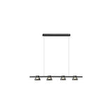 Linear Multi-Light Black Glass Pendant Light - Clowas