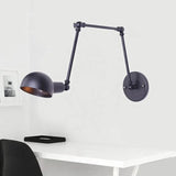 Long Arm Adjustable Black Industrial Wall Lights - Clowas