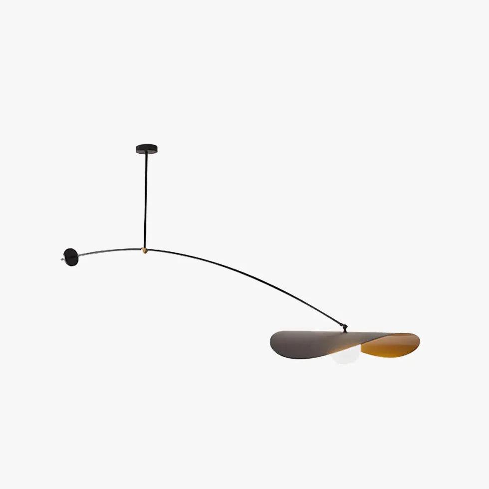 Long Arm Black Modern Living Room Pendant Light - Clowas