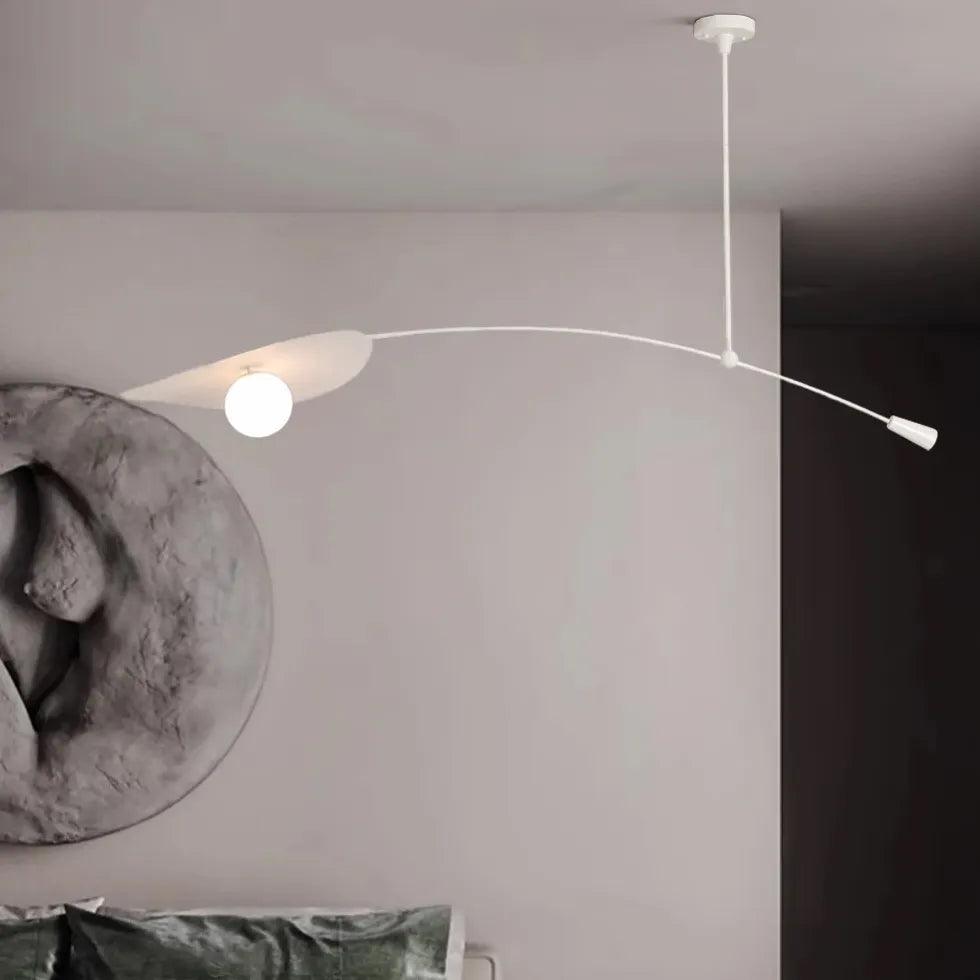 Long Arm Black Modern Living Room Pendant Light - Clowas