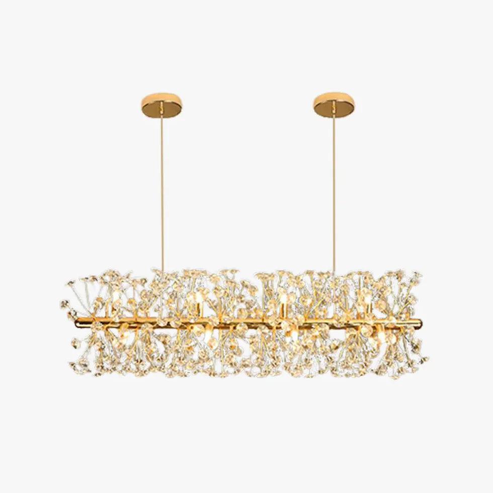 Long Crystal Decorative Gold Pendant Light - Clowas