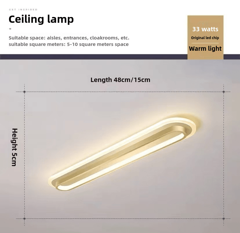 Long Double Layer Modern Flush Ceiling Lights - Clowas