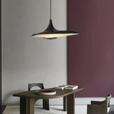 Long Frisbee Black Modern Pendant Light - Clowas