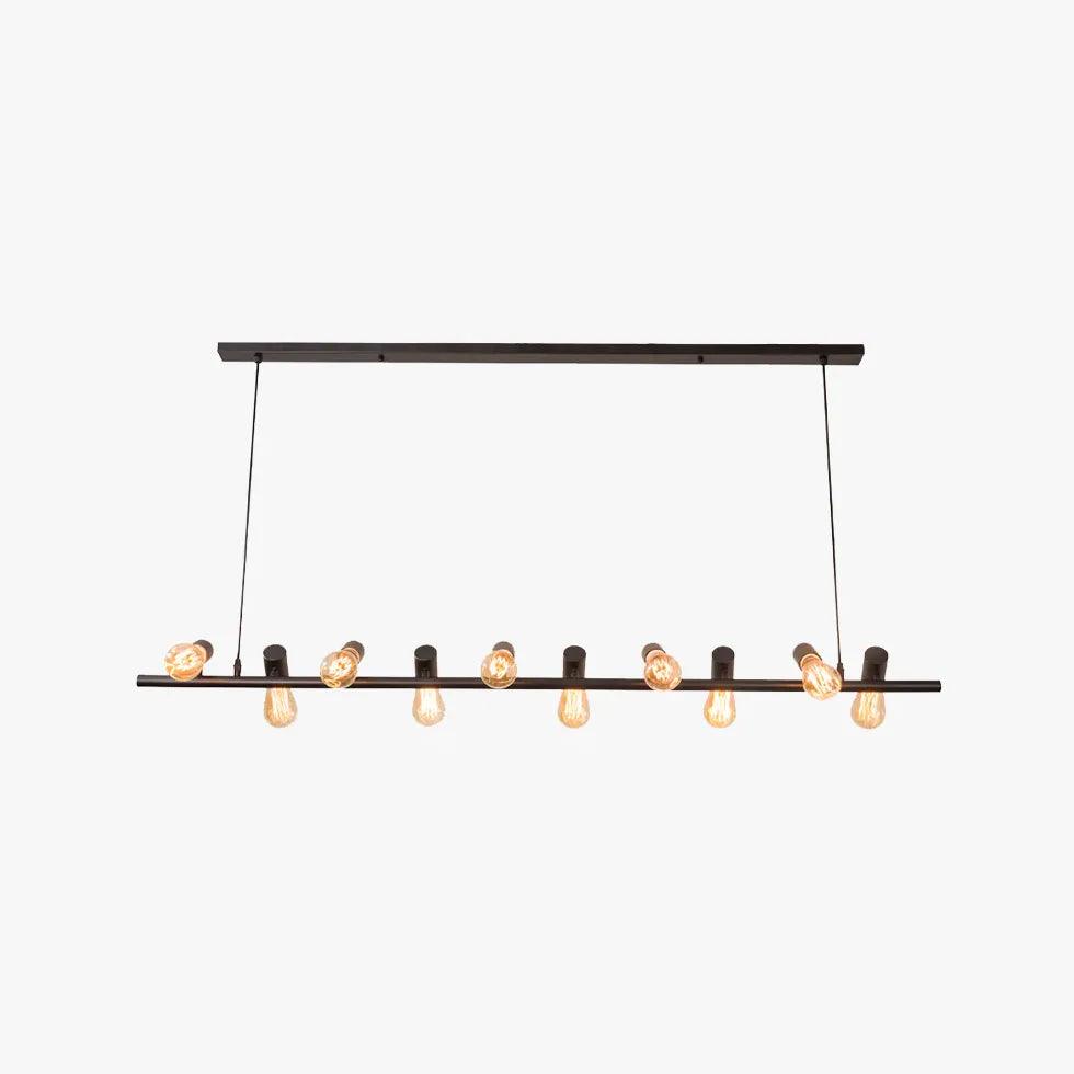 Long Light Bulb Black Industrial Chandelier - Clowas