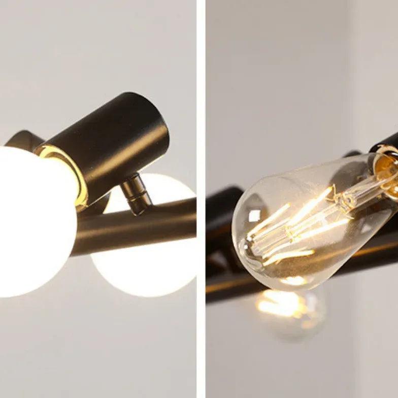 Long Light Bulb Black Industrial Chandelier - Clowas
