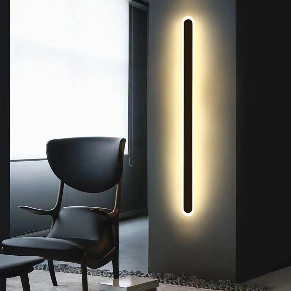 long rectangular Led Black Wall Lamps - Clowas