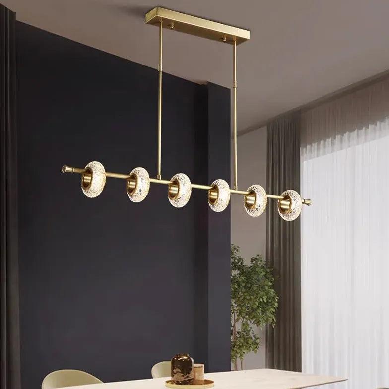 Long Ring Glass Gold Pendant Light - Clowas