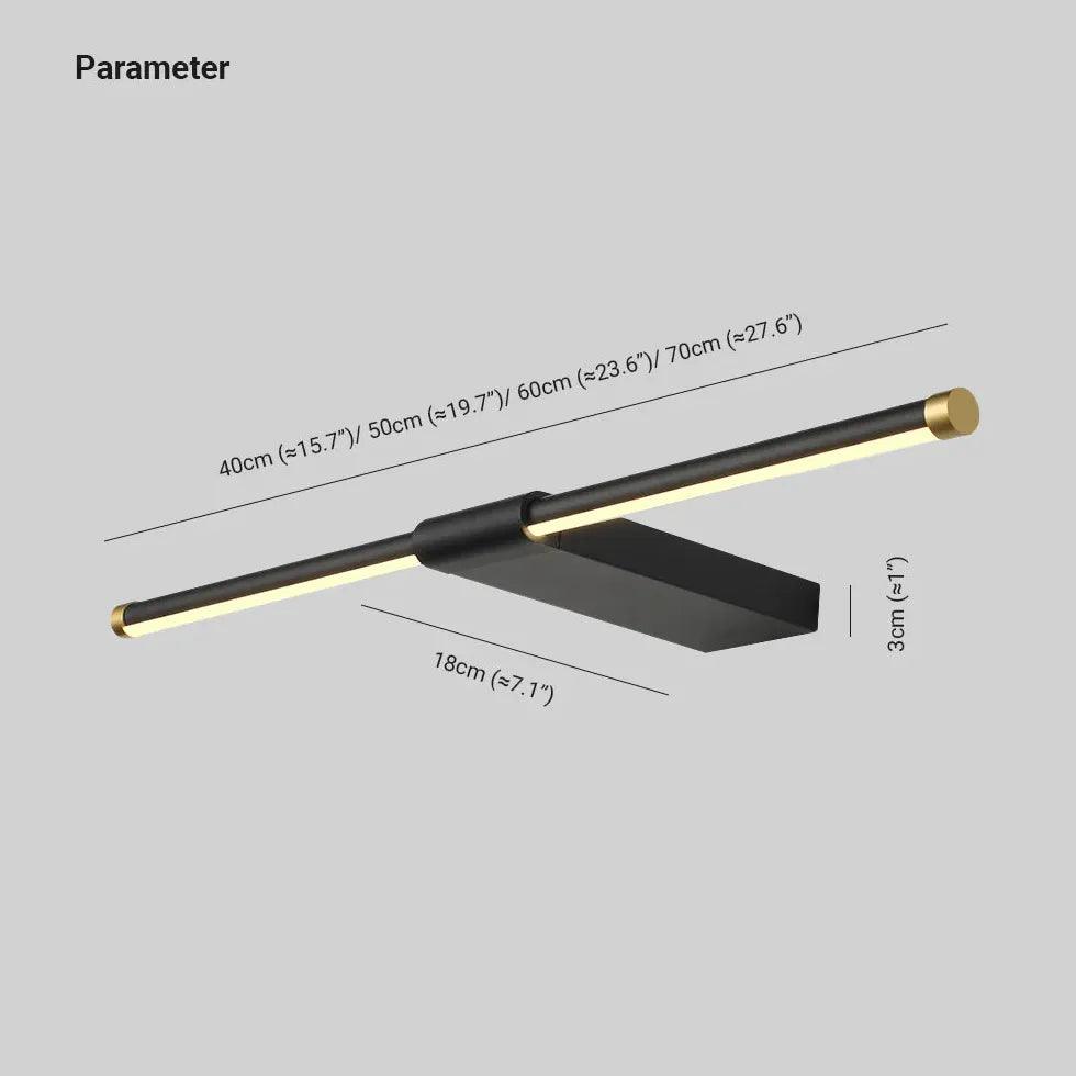 Long Strip Black Led Bathroom Mirror Lights - Clowas