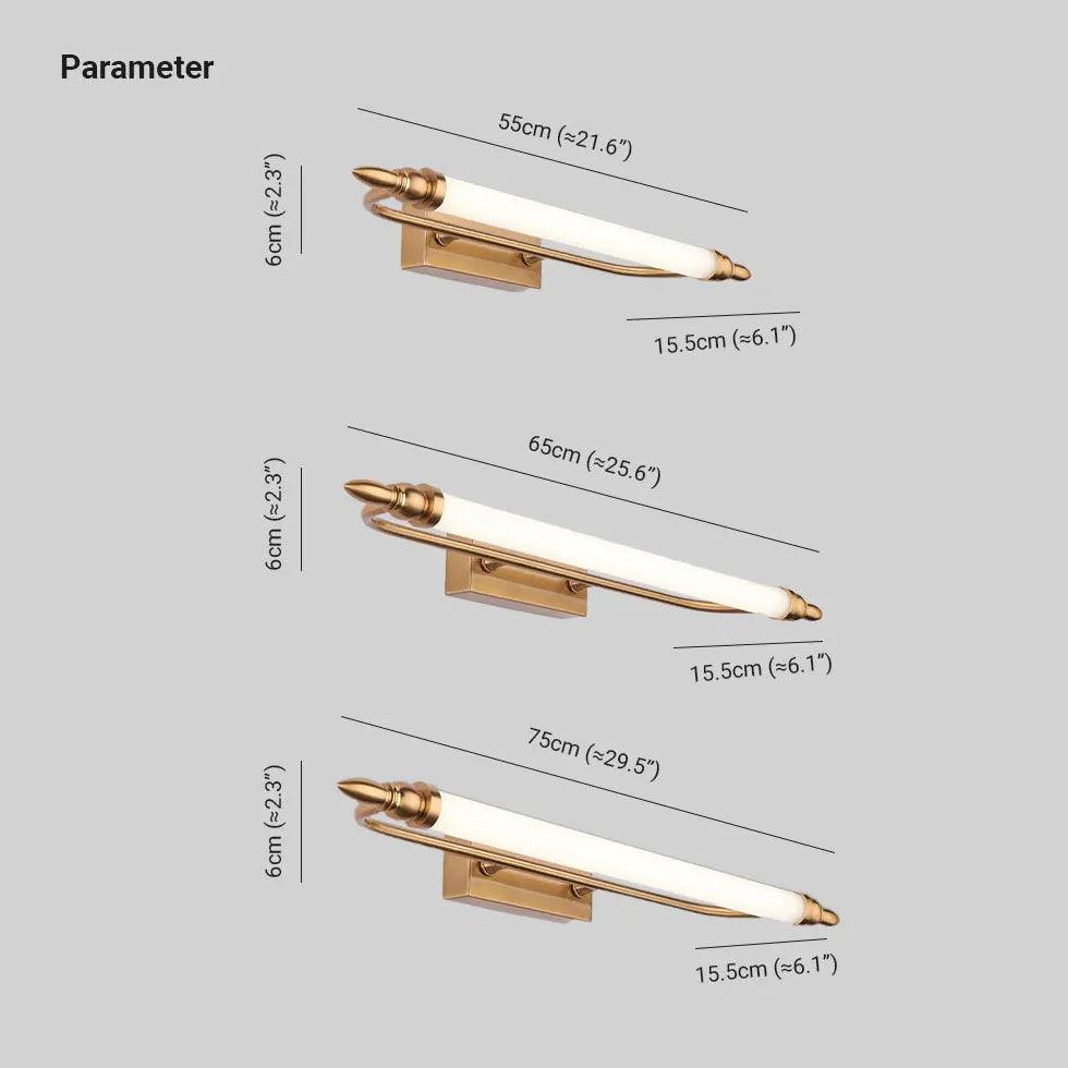 Long Strip Vintage Gold Picture Lights - Clowas