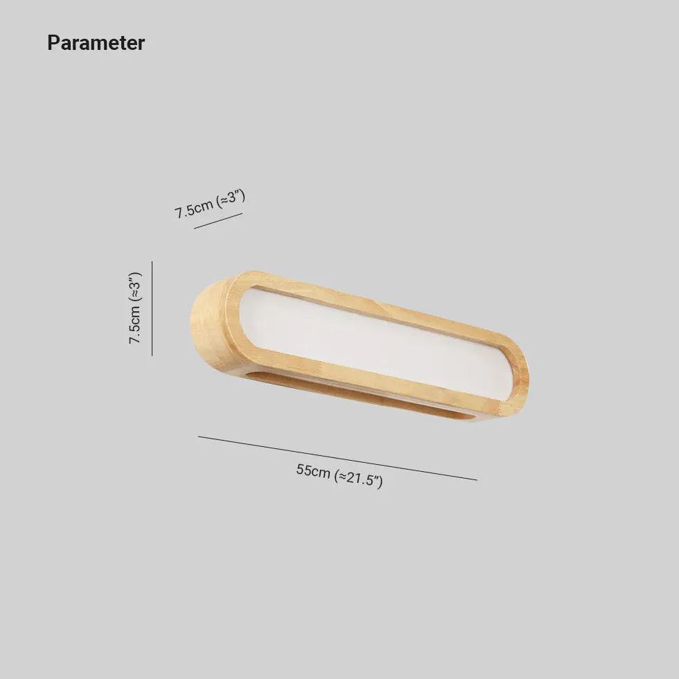 Long Strip Wooden Led Mirror Lights - Clowas