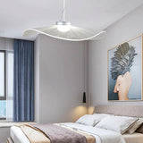 Lotus Leaf-shaped Modern White Acrylic Pendant Light - Clowas