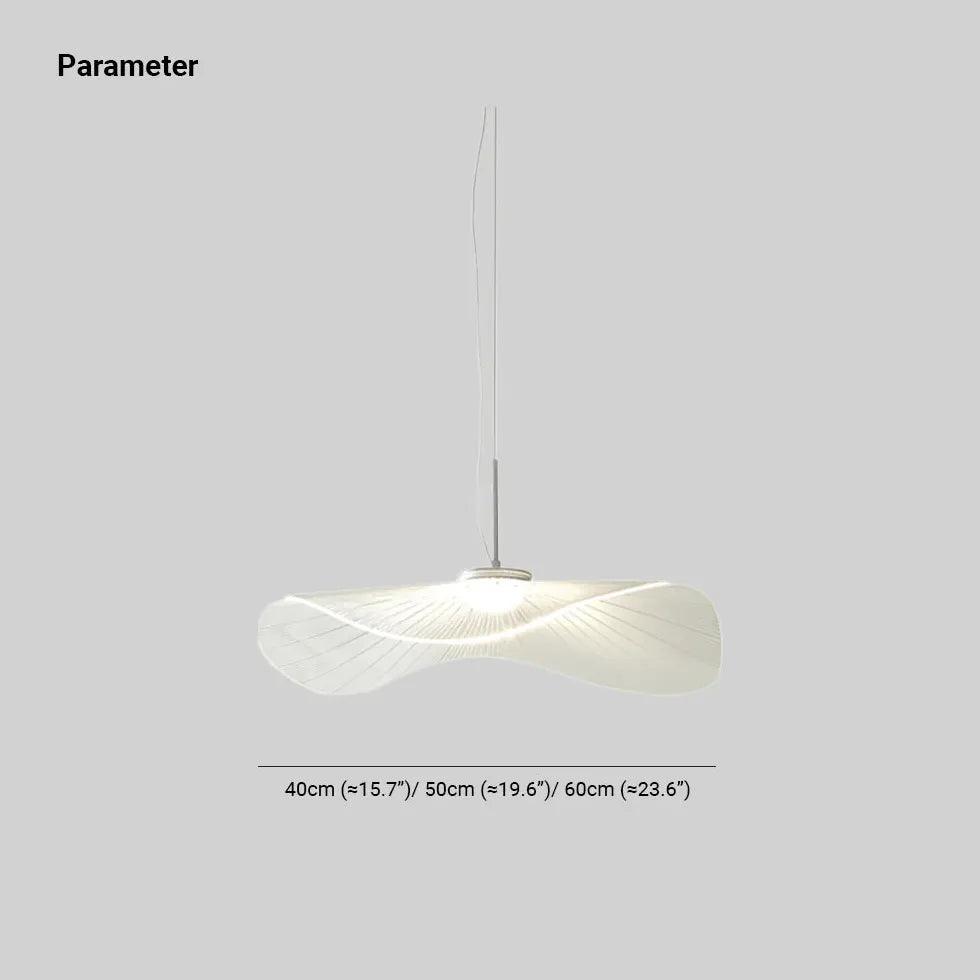 Lotus Leaf-shaped Modern White Acrylic Pendant Light - Clowas