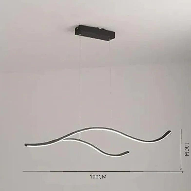 Double Curve Minimalist Modern Pendant Light - Clowas