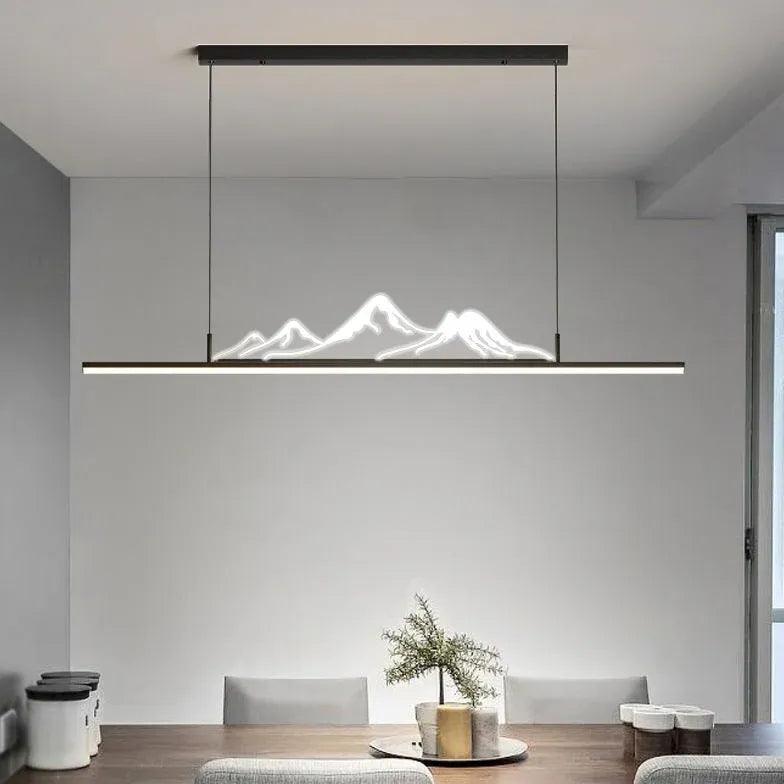 Mountain Contour LED Modern Linear Pendant Light - Clowas