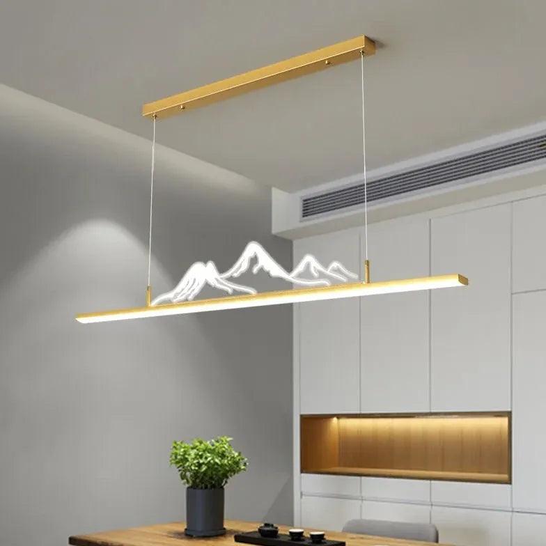 Mountain Contour LED Modern Linear Pendant Light - Clowas