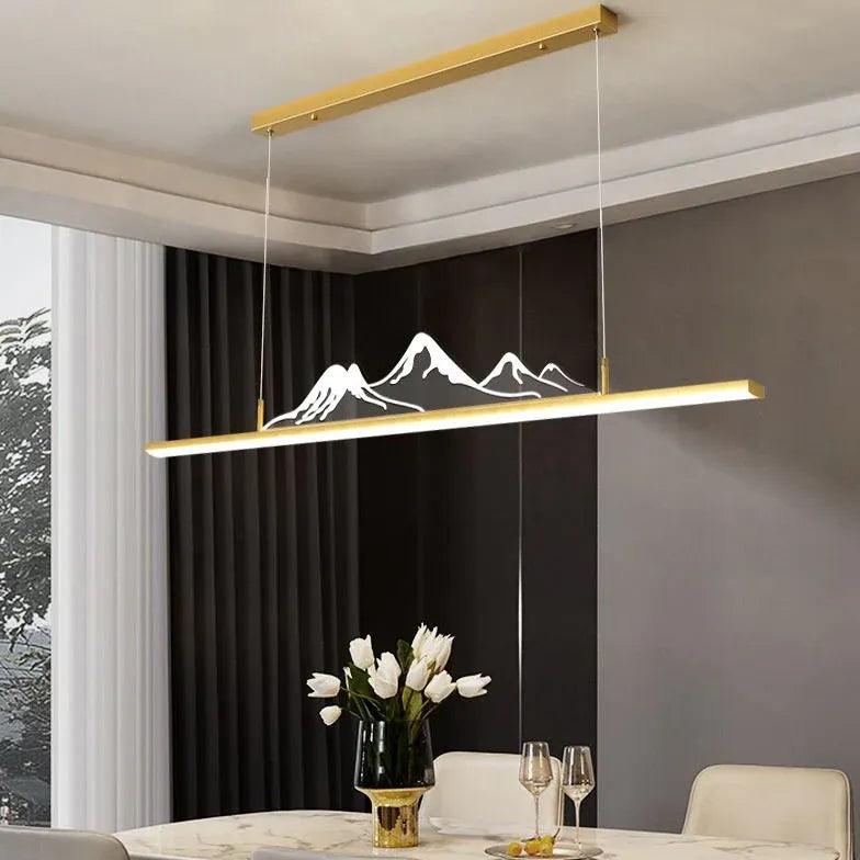 Mountain Contour LED Modern Linear Pendant Light - Clowas