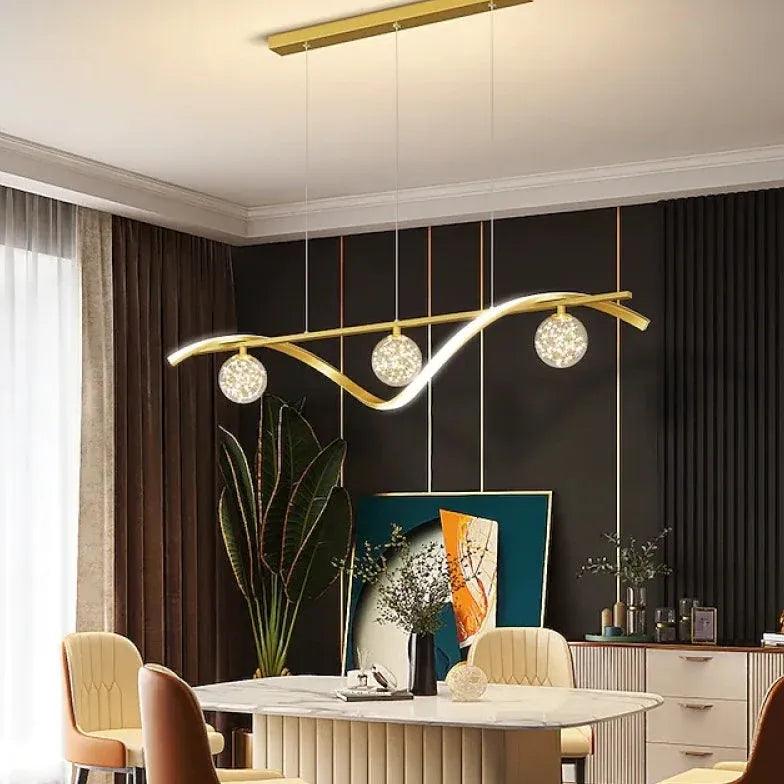 Multi-Light Curved Modern Pendant Light - Clowas