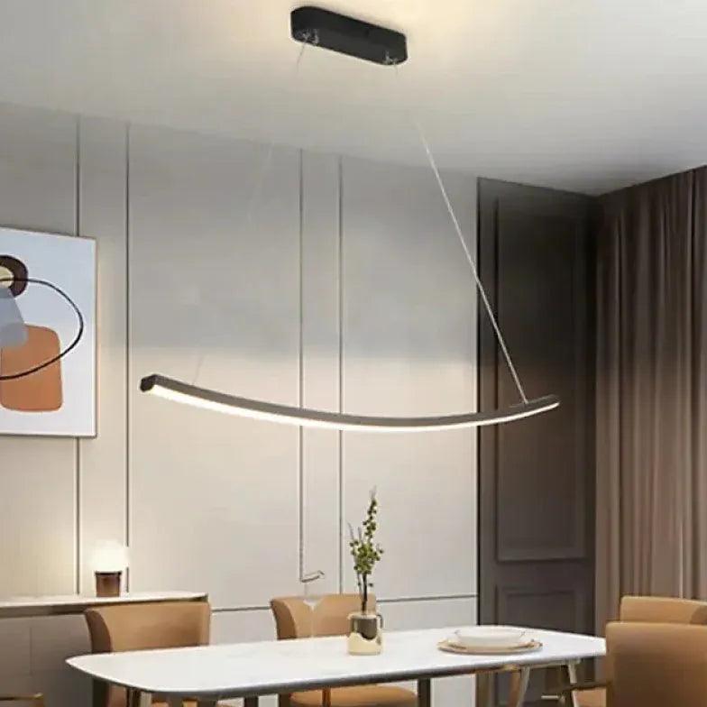 Minimalist Curved Dining Room Pendant Light - Clowas