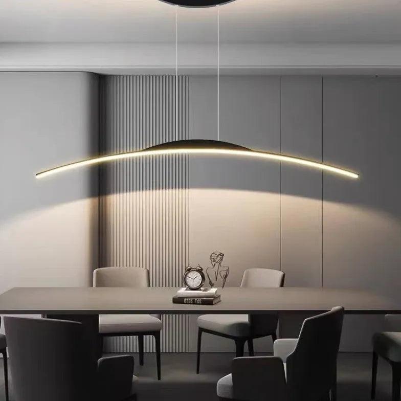 Arched Curve Minimalist Dining Room Pendant Light - Clowas