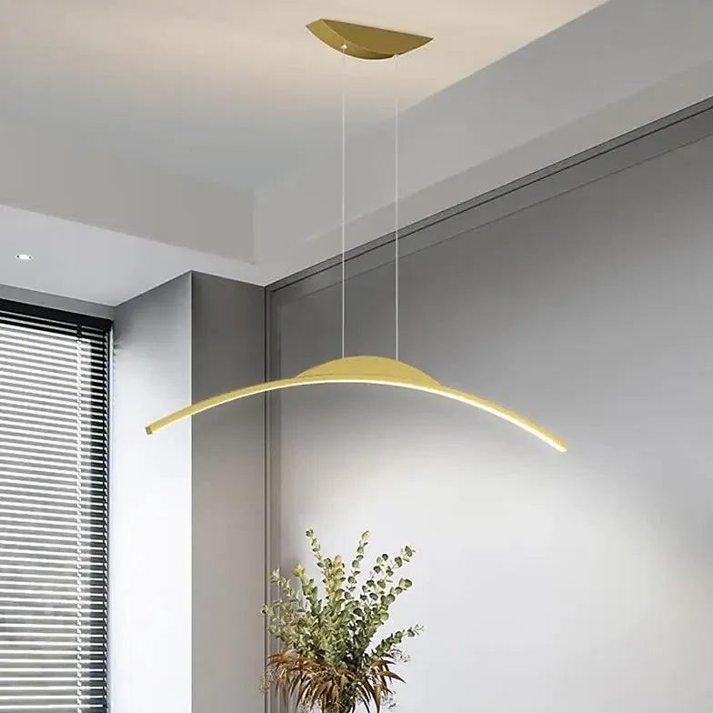 Arched Curve Minimalist Dining Room Pendant Light - Clowas