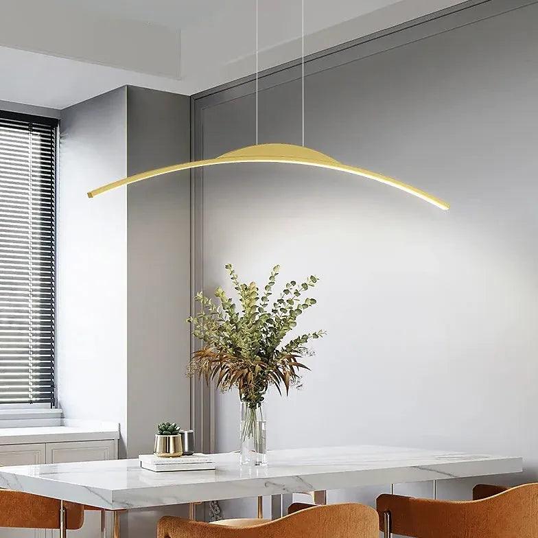 Arched Curve Minimalist Dining Room Pendant Light - Clowas