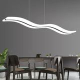 Simple Wave Acrylic Dining Table Pendant Light