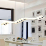 Simple Wave Acrylic Dining Table Pendant Light