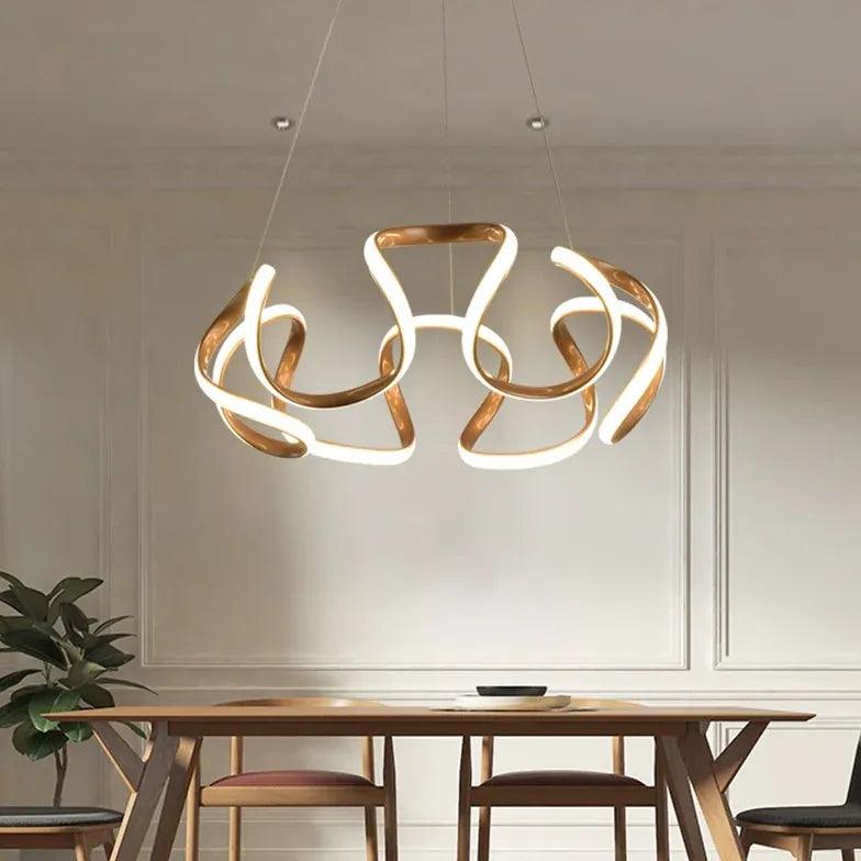 Abstract Wave Curved Minimalist Pendant Light - Clowas