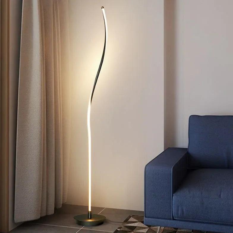 Black and White Linear LED Floor Lamp - Clowas