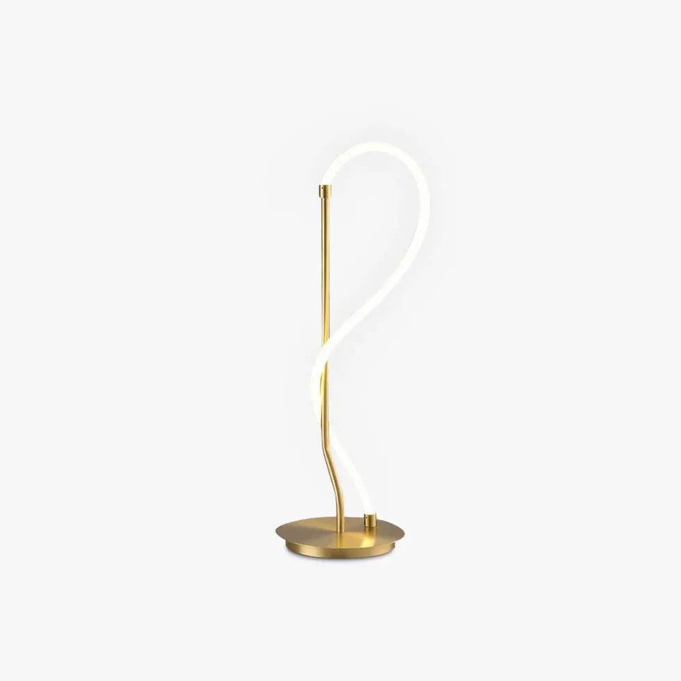 White Tube Curved Line Floor Lamp - Clowas