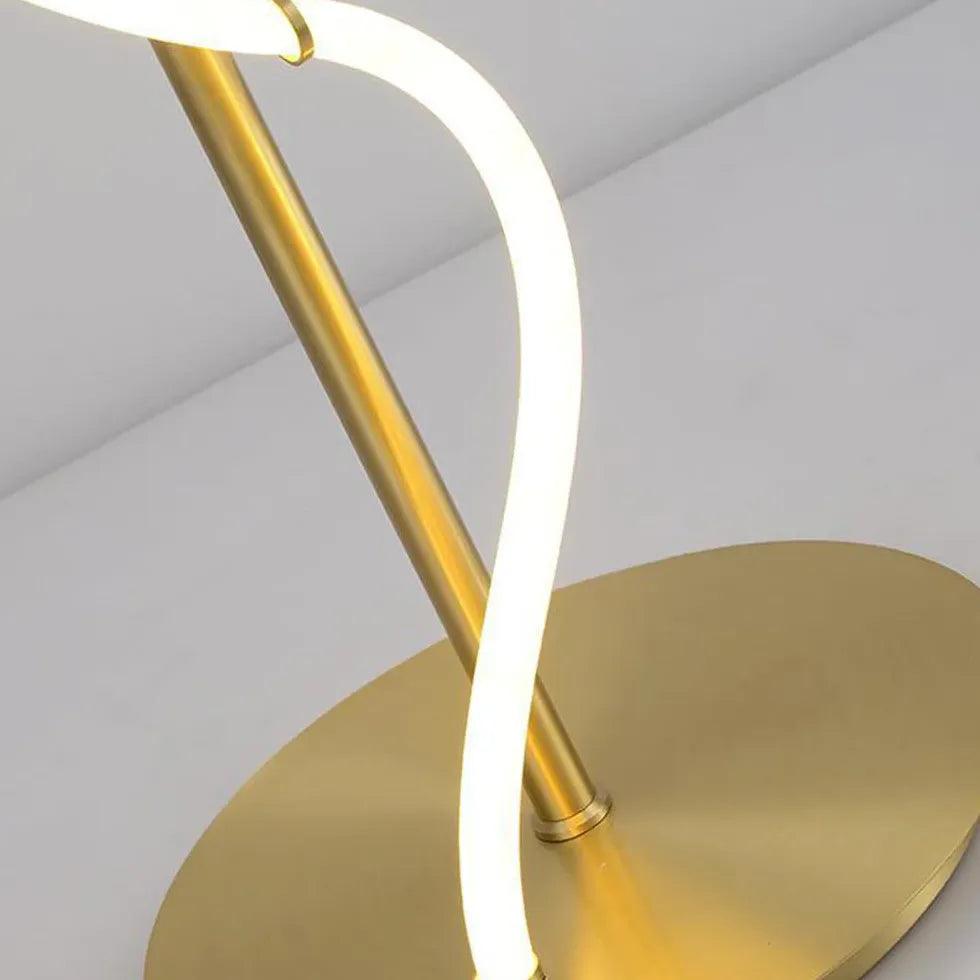White Tube Curved Line Floor Lamp - Clowas