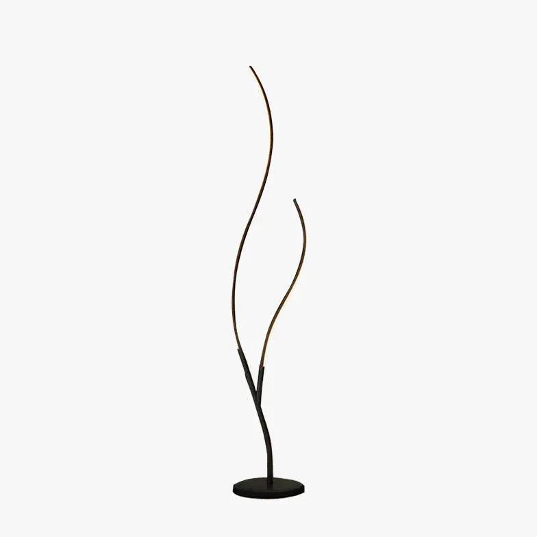 White Double-Tube Streamlined Floor Lamp - Clowas