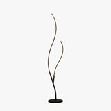 White Double-Tube Streamlined Floor Lamp - Clowas