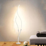 White Double-Tube Streamlined Floor Lamp - Clowas