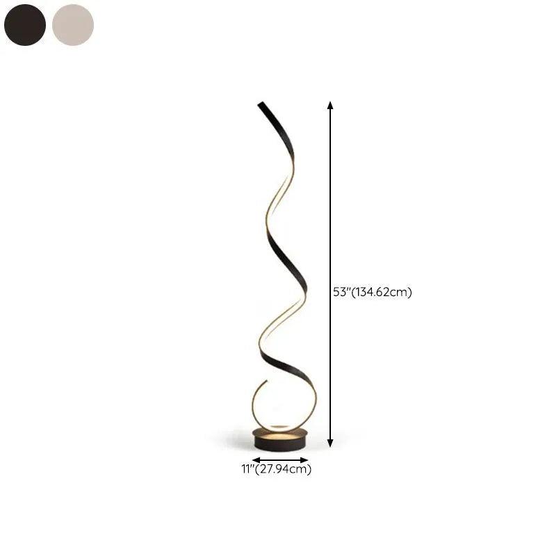 Spiral Modern Art Style Floor Lamp - Clowas