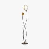 Double Rod Twisted Circular Minimalist Floor Lamp - Clowas