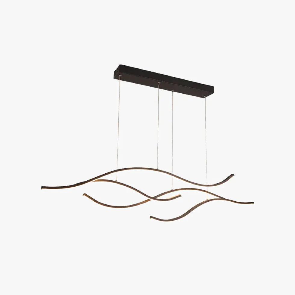 Curved Black Minimalist Dining Room Pendant Light - Clowas