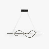 Simple Curved Black Dining Room Pendant Light - Clowas
