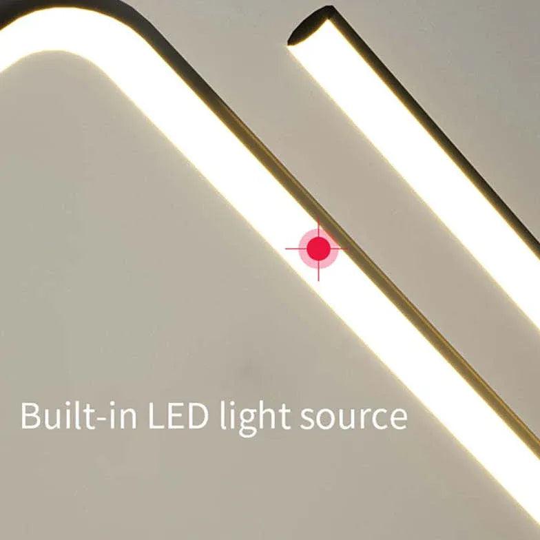 Black Modern Wavy Linear Chandelier - Clowas