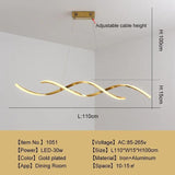 Gold Bar Acrylic Pendant Light - Clowas