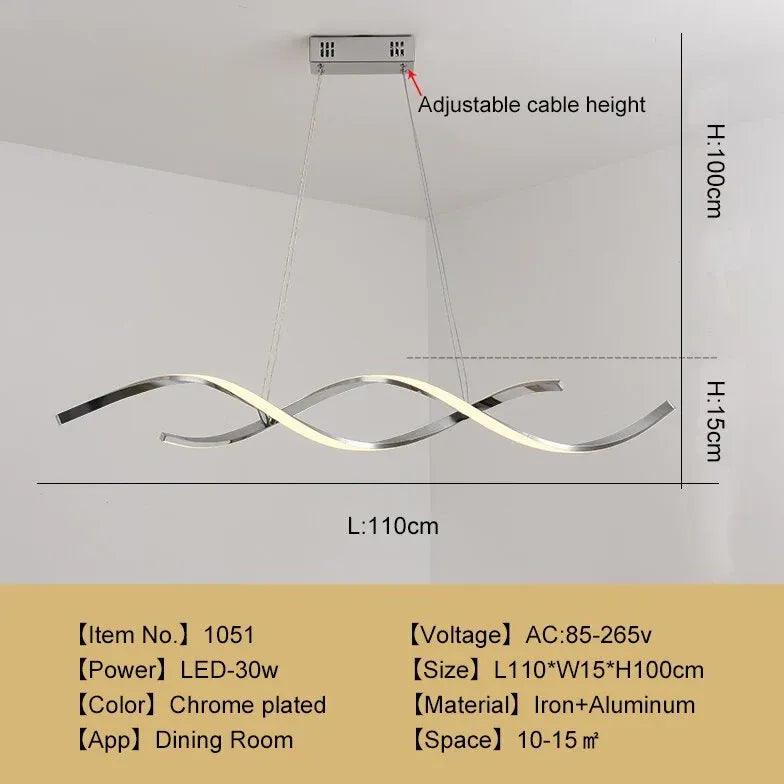 Gold Bar Acrylic Pendant Light - Clowas