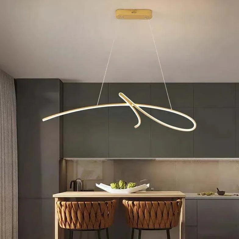 Minimalist Irregular Curved Modern Pendant Light - Clowas