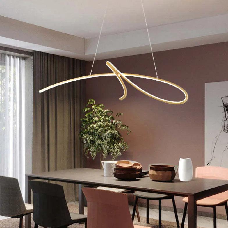 Minimalist Irregular Curved Modern Pendant Light - Clowas