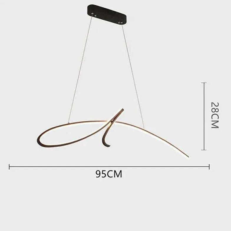 Minimalist Irregular Curved Modern Pendant Light - Clowas