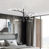 Extended Branch Structure Black Modern LED Chandelier - Clowas